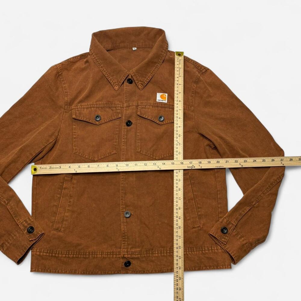 Carhartt Brown Canvas Jacket Men’s Small Workwear Trucker Style - Picture 6 of 6